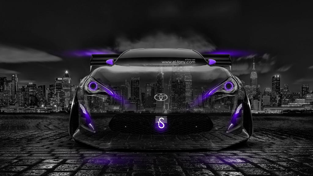 Toyota-GT-86-Tuning-Front-Crystal-City-Car-2014-Violet-Neon-design-by-Tony-Kokhan-www.el-tony.com_